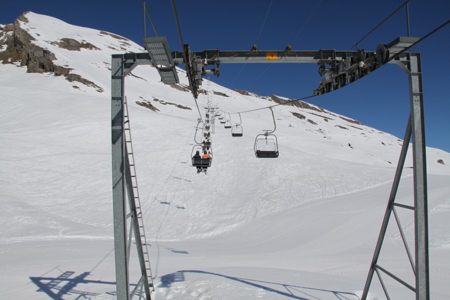Sesselbahn Duez-Le Bâté, März 2012