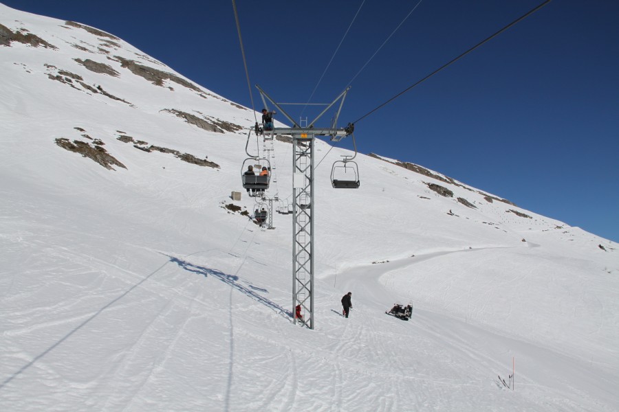 Sesselbahn Duez-Le Bâté, März 2012