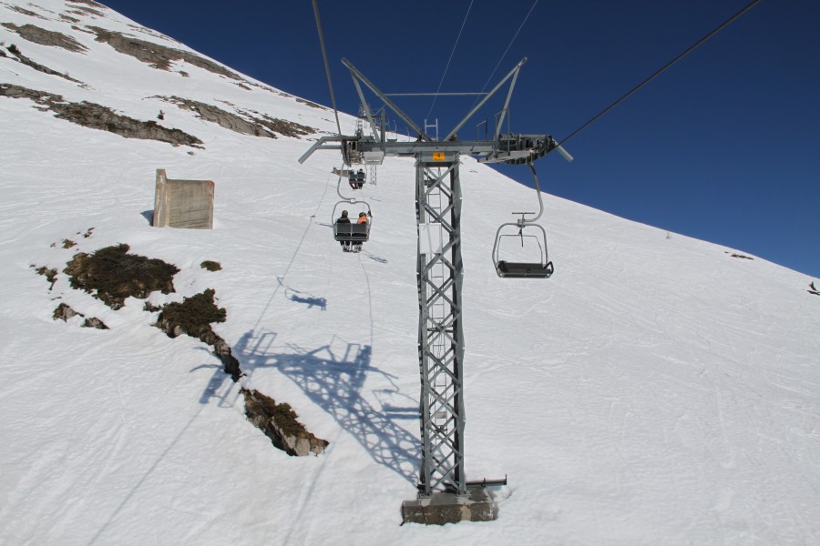 Sesselbahn Duez-Le Bâté, März 2012