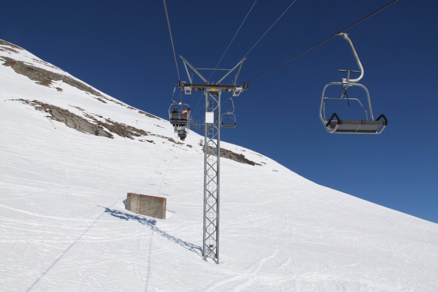 Sesselbahn Duez-Le Bâté, März 2012