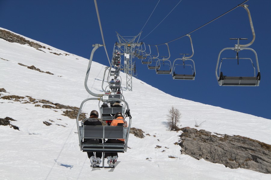 Sesselbahn Duez-Le Bâté, März 2012