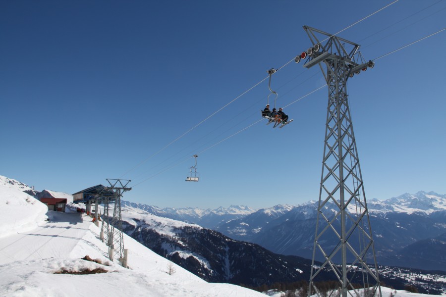 Sesselbahn Les Rousses-Combe de Serin-Le Bâté, März 2012