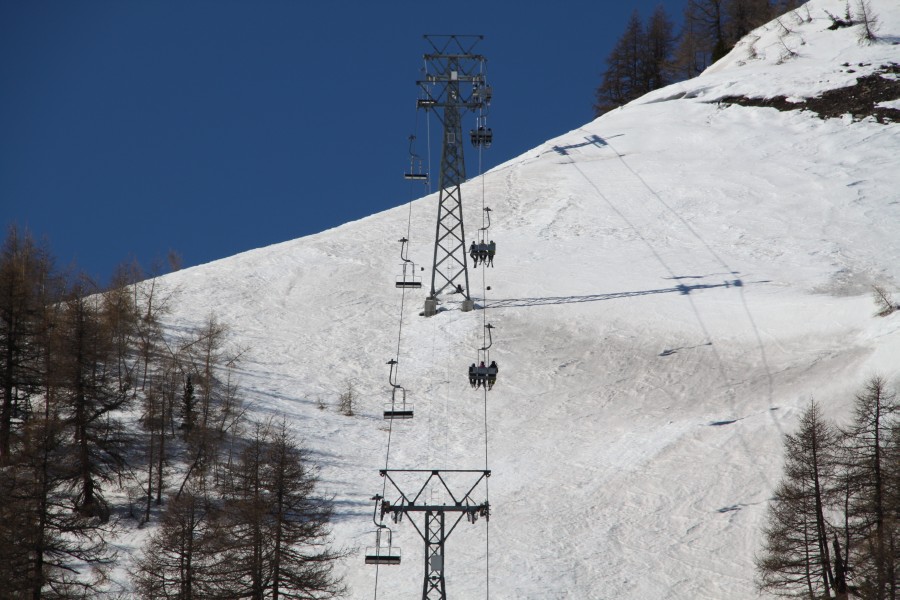 Sesselbahn Les Rousses-Combe de Serin-Le Bâté, März 2012