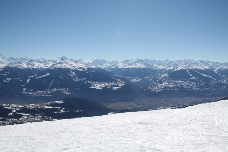 Ausblick von Duez auf das Rhônetal, März 2012