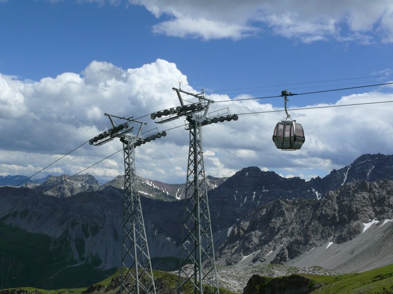 Kabinenbahn Innerarosa-Hörnli, Juli 2009