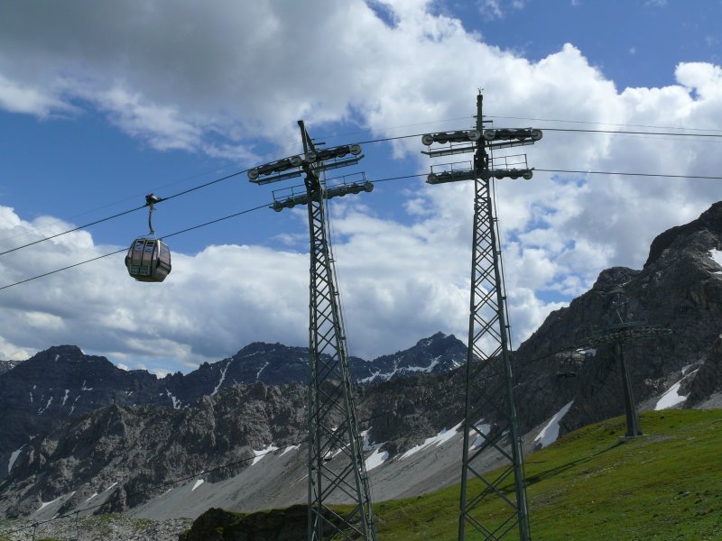 Kabinenbahn Innerarosa-Hörnli, Juli 2009