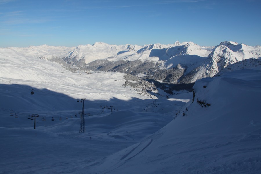 Sesselbahn Schönboden-Hörnli und Kabinenbahn Innerarosa-Hörnli, Dezember 2010