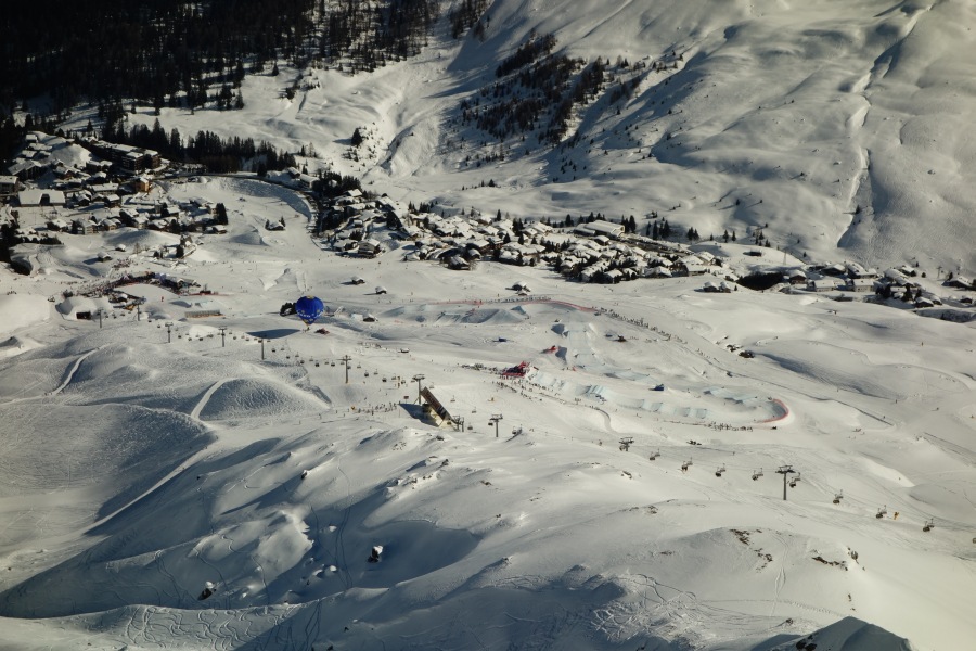 Skicross-Weltcup an der Sesselbahn Carmenna, März 2014