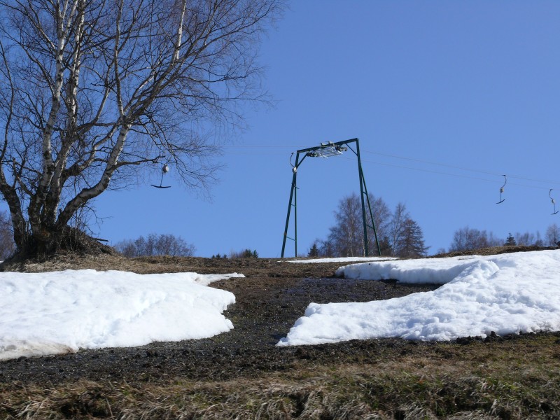 Schlepplift Blatt in Bürchen, April 2009