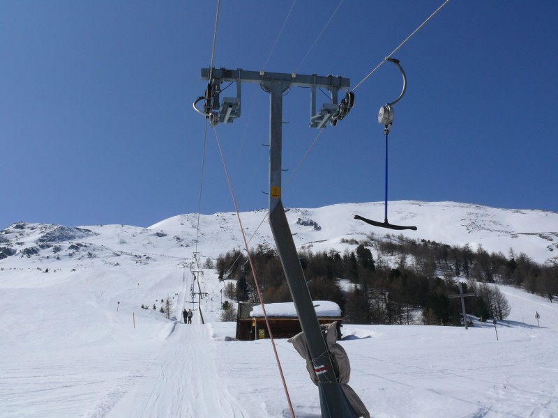 Skilift im Skigebiet Bürchen