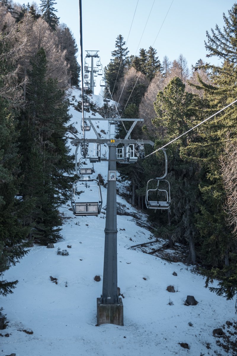 Sesselbahn Brandalp-Breitensteg, März 2022