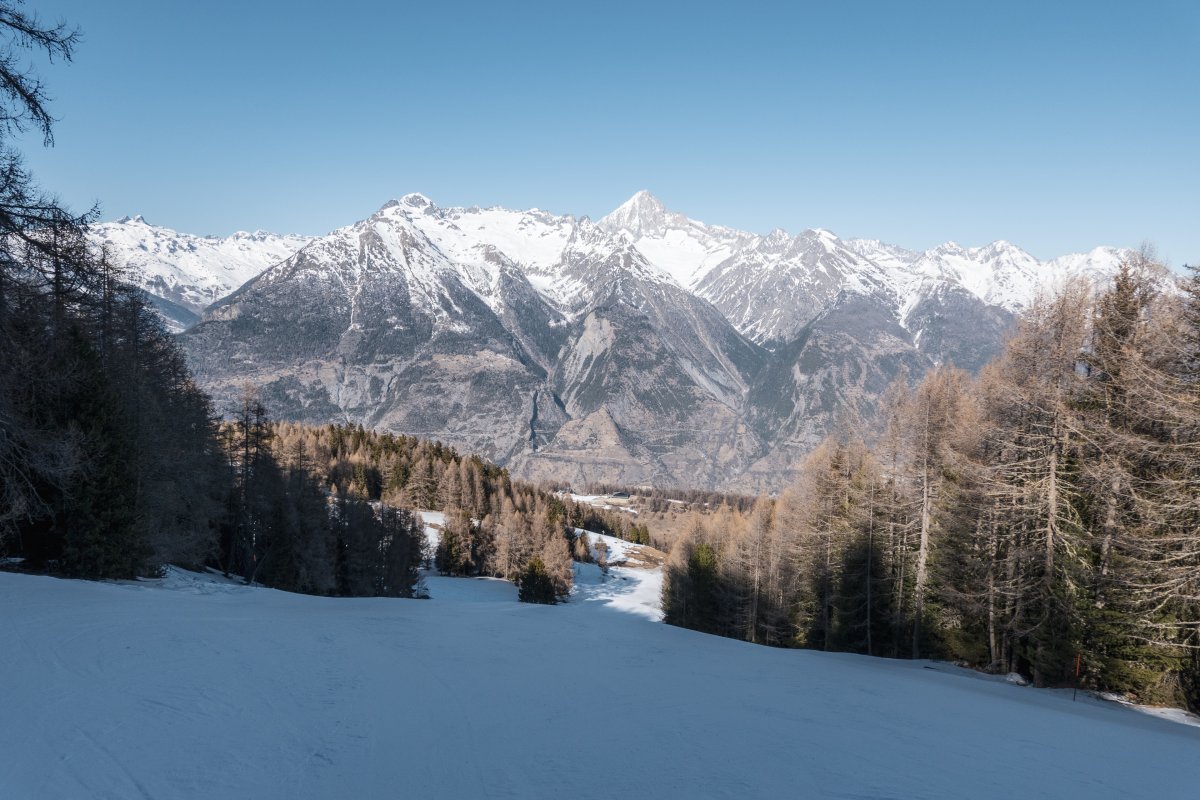 Abfahrt am Schlepplift Lohmatte-Erez, März 2022