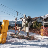 Talstation des Übungslifts Unterbäch, März 2022