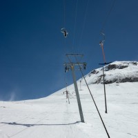 Der Schlepplift Cavetta folgte 1991 als Neuerschliessung und bedient einige flache Abfahrten, April 2015