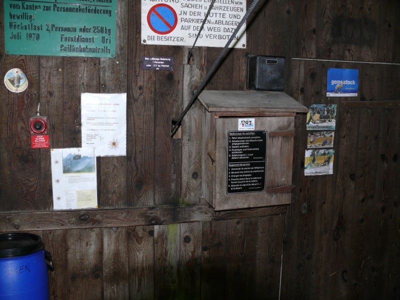 Luftseilbahn Flüelen-Gibel, Juli 2008