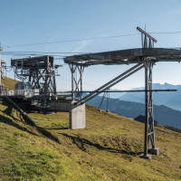 Bergstation der Gruppenumlaufbahn Beatenberg-Vorsass-Niederhorn, Oktober 2021