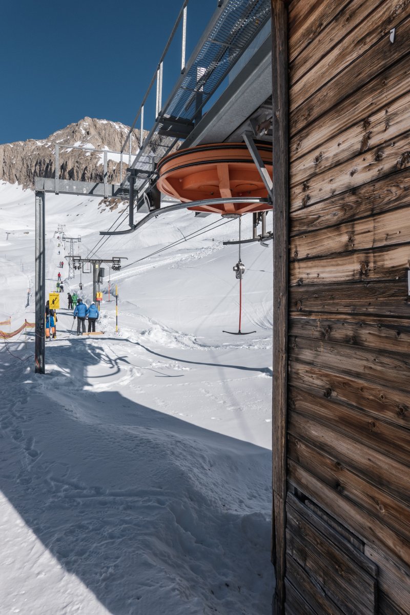 Talstation des Schlepplifts Hohstock, März 2022