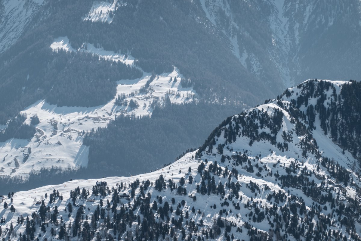 Blick von der Belalp zur Riederfurka, März 2022