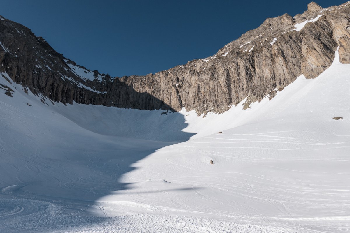 Abfahrt am Schlepplift Hohstock, März 2022