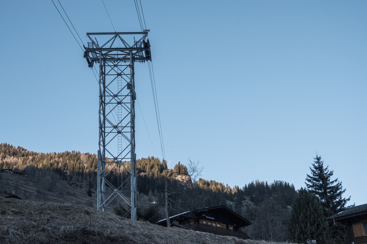 Luftseilbahn Blatten-Massastaumauer, März 2022