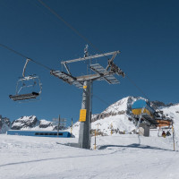 Bergstation der Sesselbahn Bruchegg-Schönbiel, März 2022