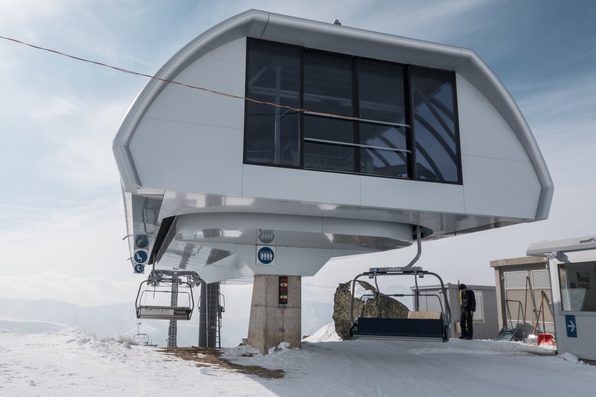 Bergstation der Sesselbahn Richinen-Furgglti, März 2022