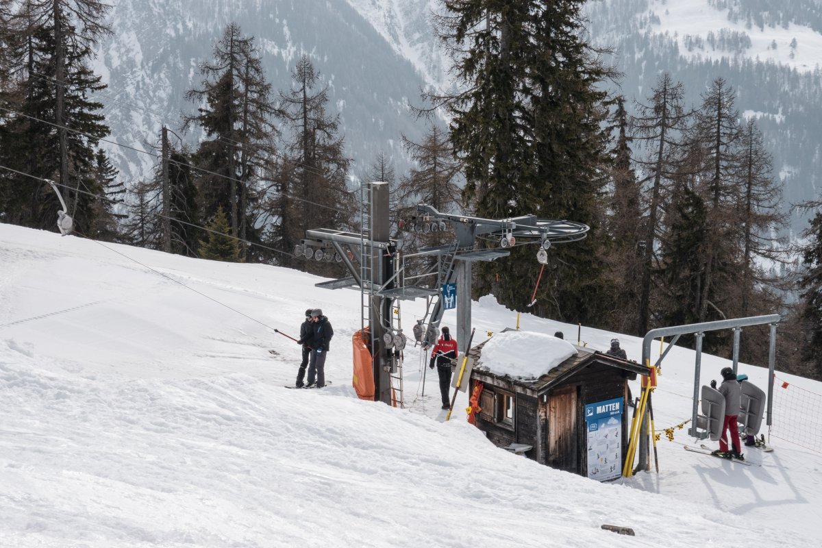 Talstation des Schlepplifts Matten, März 2022