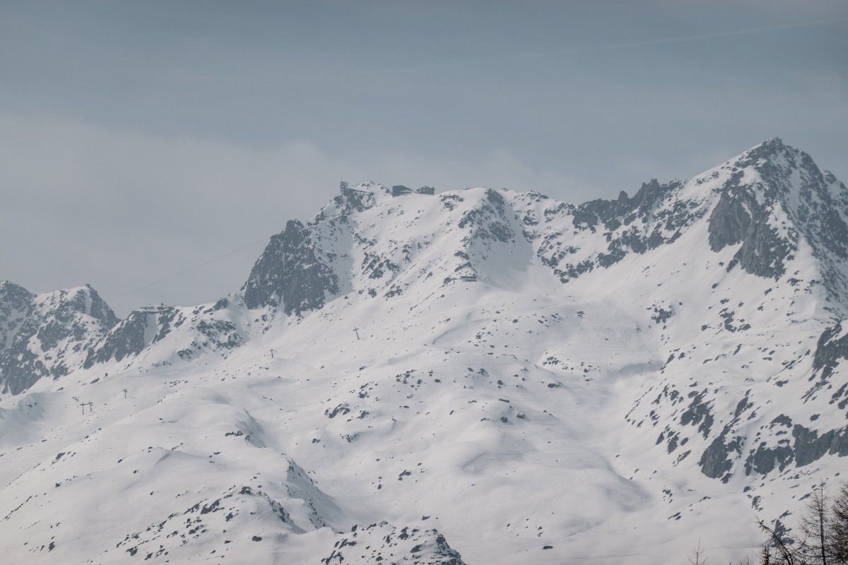 Blick von Bellwald auf das Eggishorn, März 2022