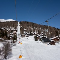 Sesselbahn Bellwald-Richinen, April 2018