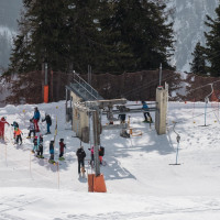 Talstation des Schlepplifts Fleschen, März 2022