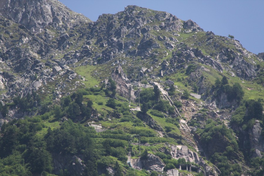 Strecke der Luftseilbahn Ca d'Faret-Murtaira, Juli 2010