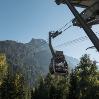 Talstation der Luftseilbahn Pranzaira-Albigna, September 2023