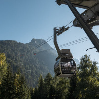Talstation der Luftseilbahn Pranzaira-Albigna, September 2023