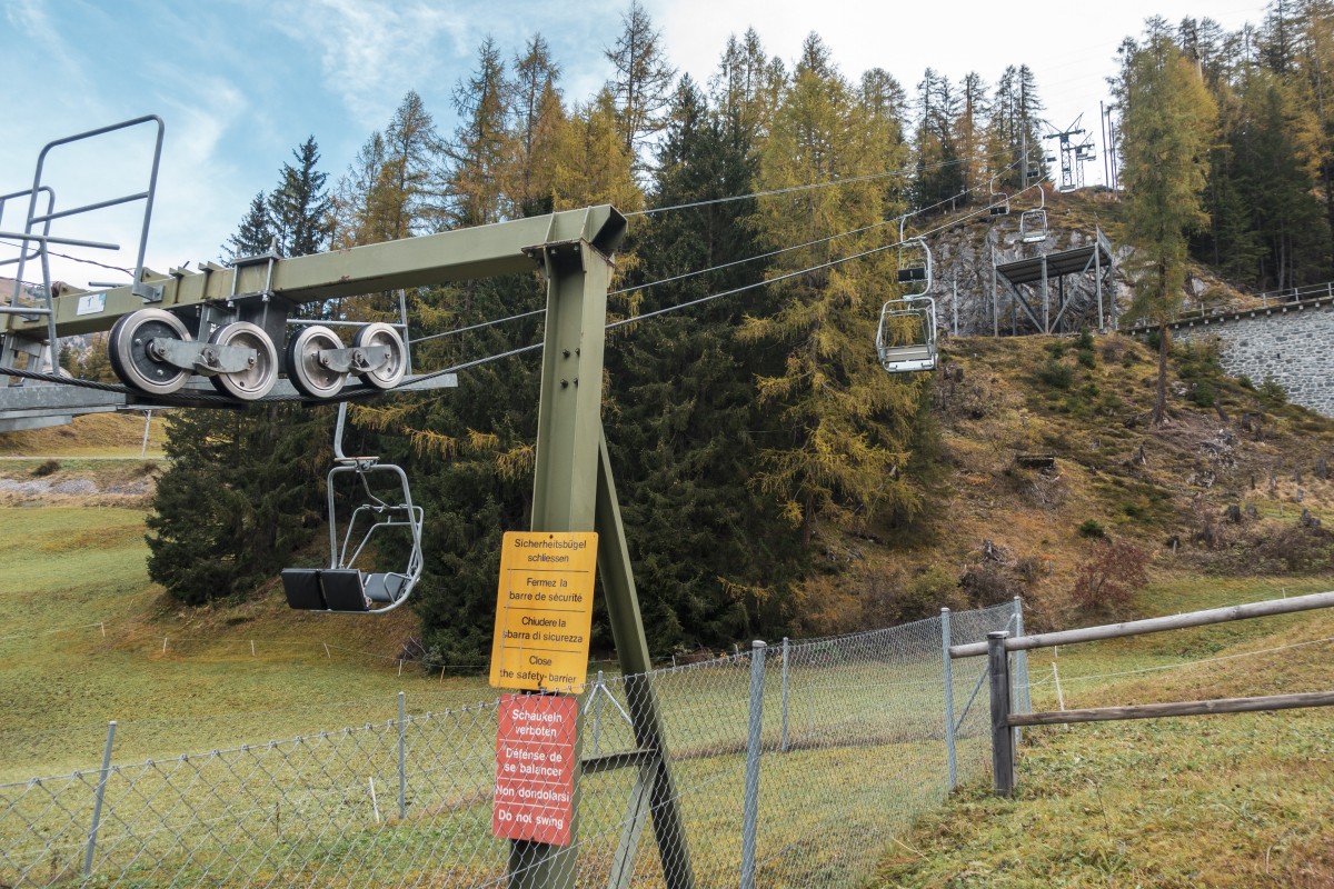 Sesselbahn Bergün-Darlux, Oktober 2020