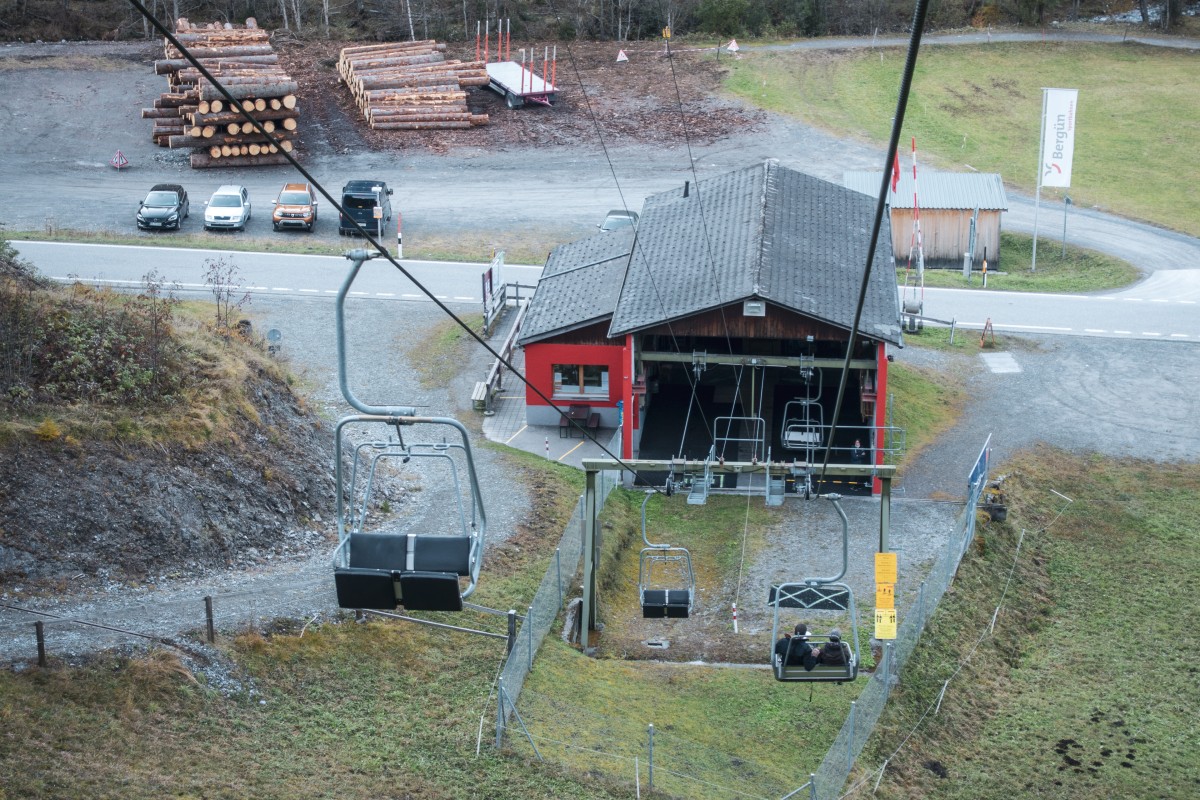 Talstation der Sesselbahn Bergün-Darlux, Oktober 2020