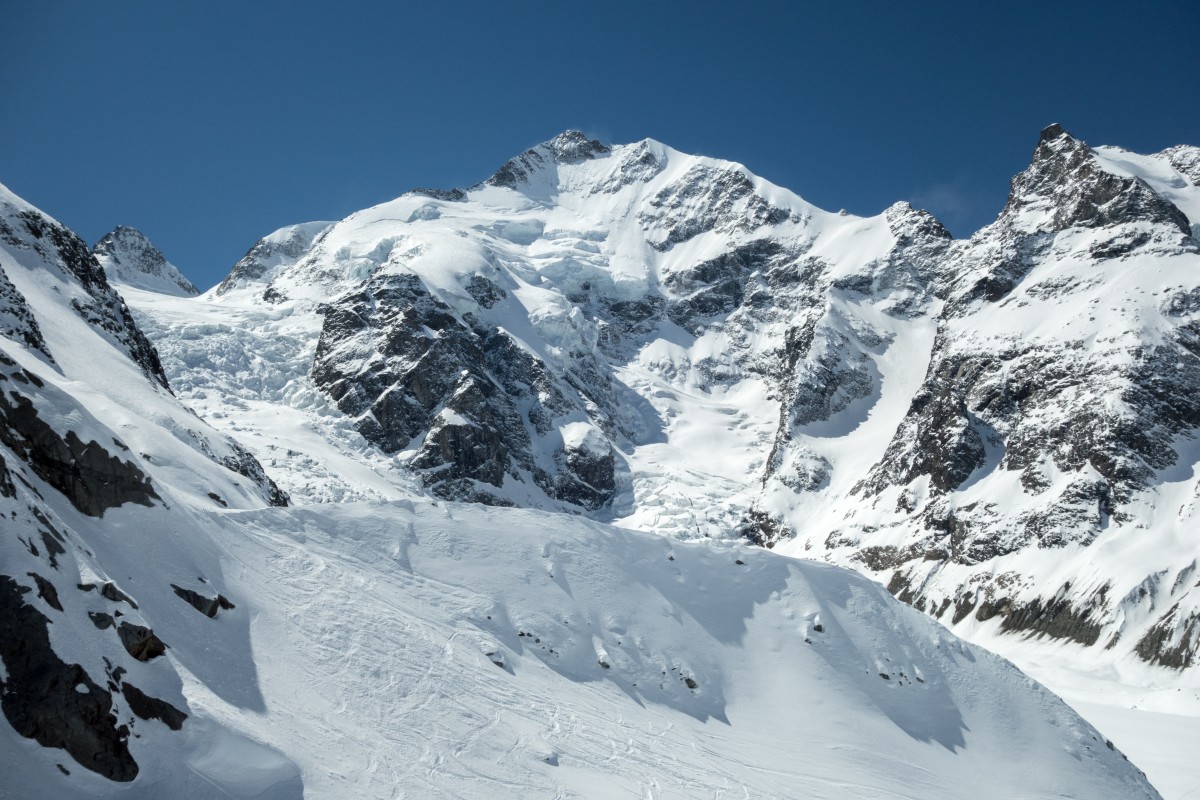 Skiroute über den Morteratschgletscher