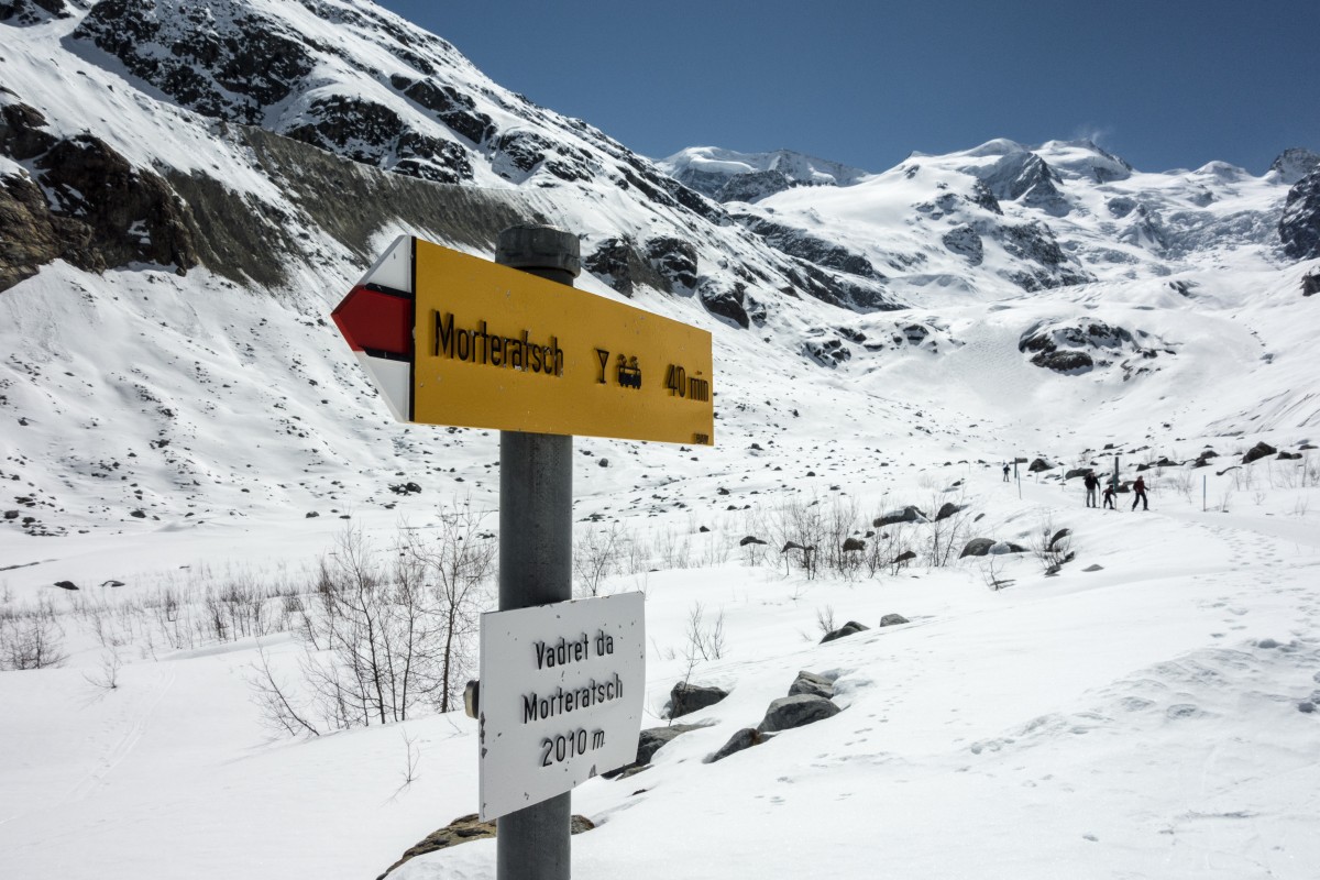 Skiroute über den Morteratschgletscher