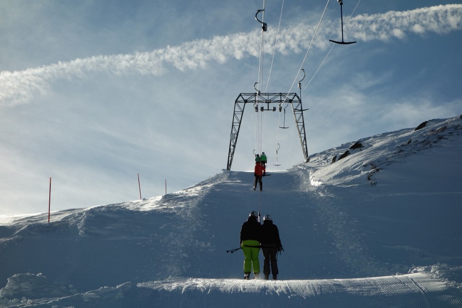 Schlepplift Bivio-Cuolmens, Dezember 2013