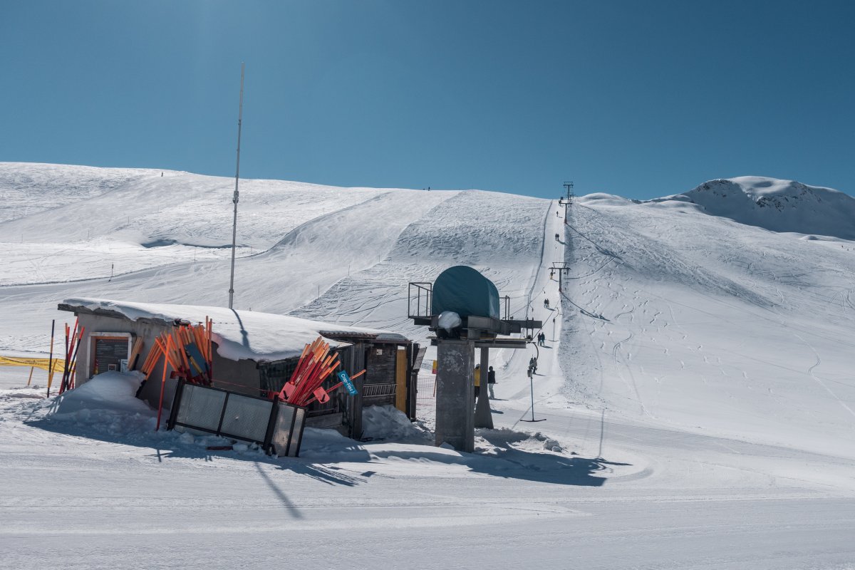 Talstation des Schlepplifts Mot-Scalotta, Februar 2021