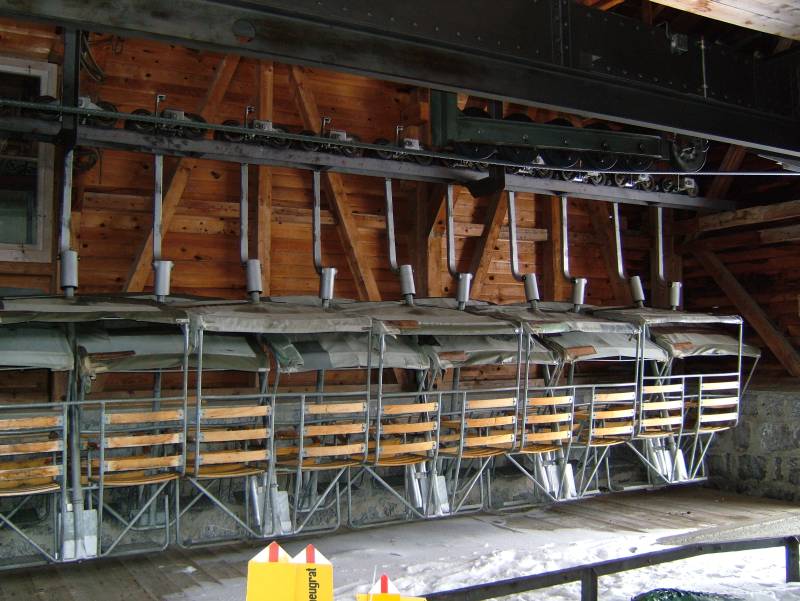 Bergstation der Sesselbahn Braunwald-Gumen, Februar 2006