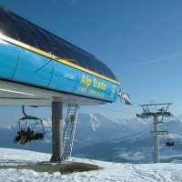 Bergstation der Sesselbahn Waltensburg-Alp Dado, Januar 2008