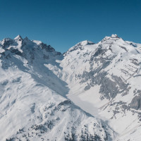 Panorama von Fil da Rubi in Waltensburg, Februar 2021