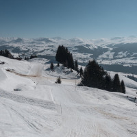 Skipiste an der Sesselbahn Burleun-La Cauma, Februar 2021