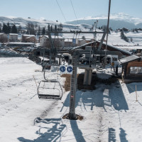 Talstation der Sesselbahn Brigels-Burleun, Februar 2021