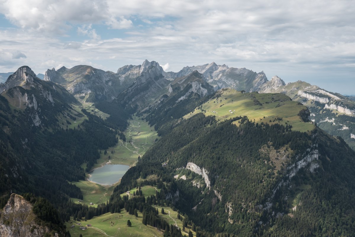 Panorama vom Hohen Kasten Richtung Säntis