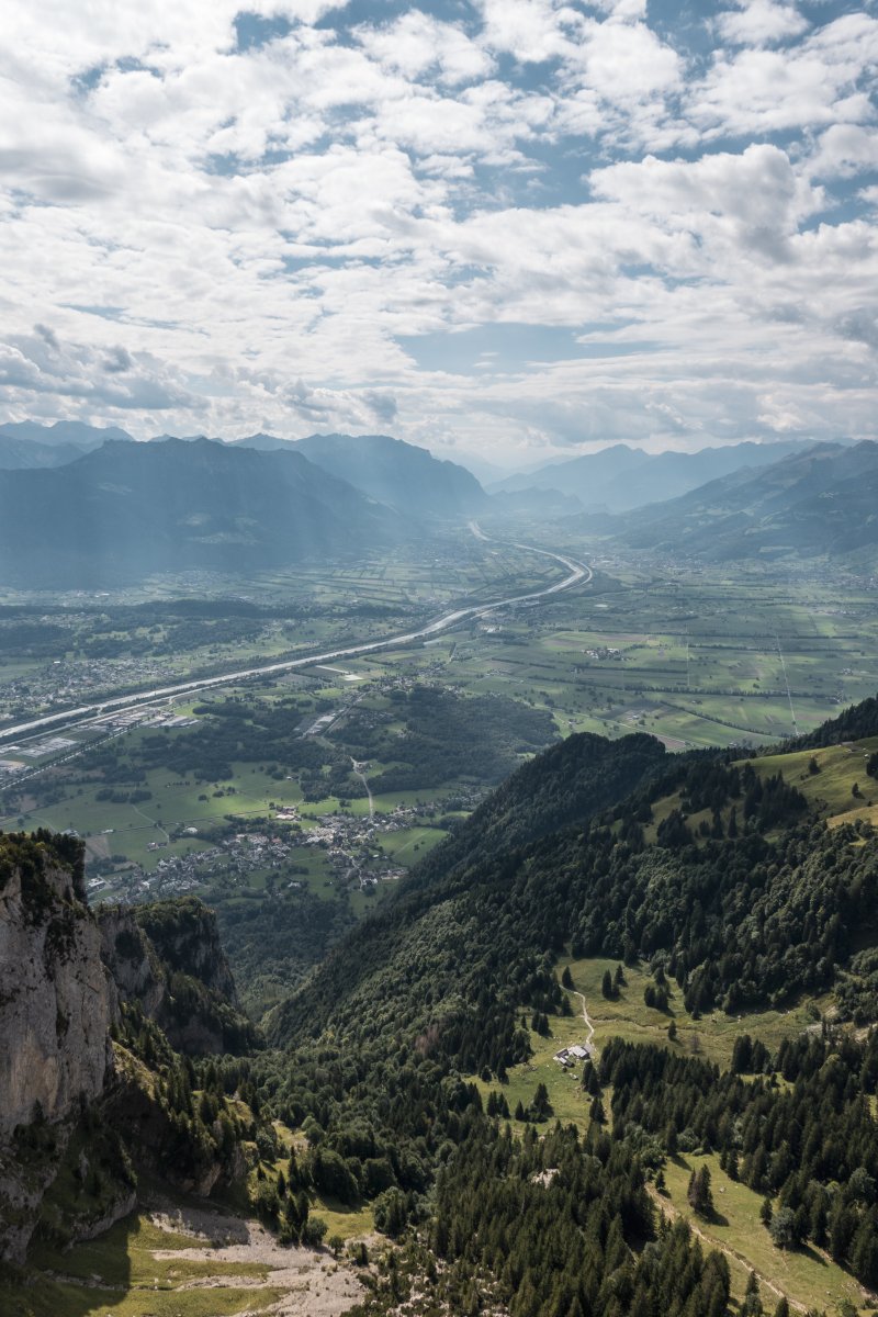 Blick ins Rheintal vom Hohen Kasten