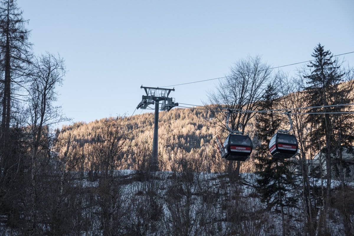 Kabinenbahn Le Châble-Mayens de Bruson, Februar 2023