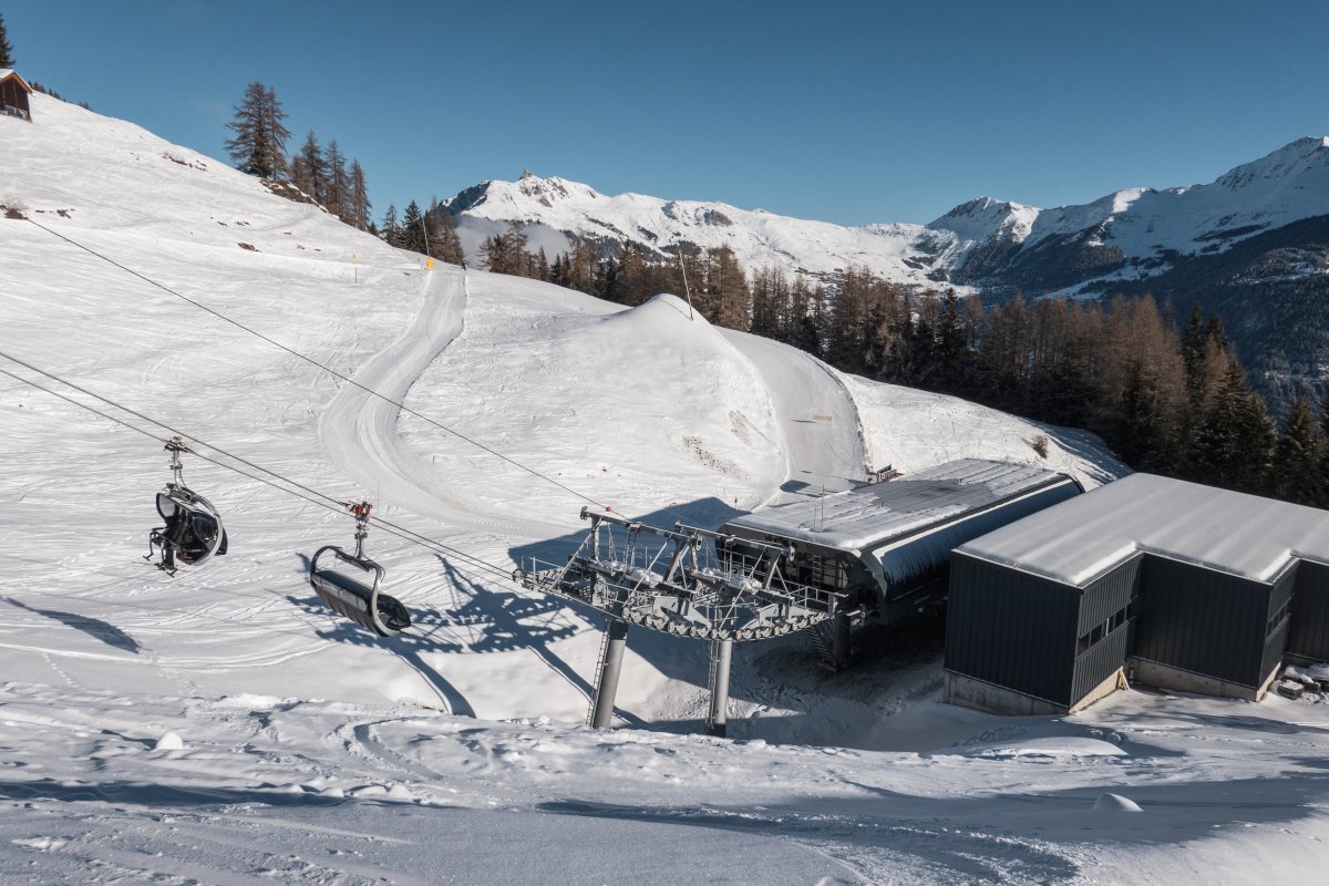 Talstation der Sesselbahn Moay-Pasay, Februar 2023