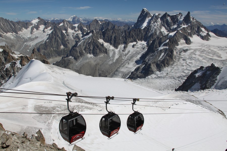 Gruppenumlaufbahn Vallée Blanche, August 2011