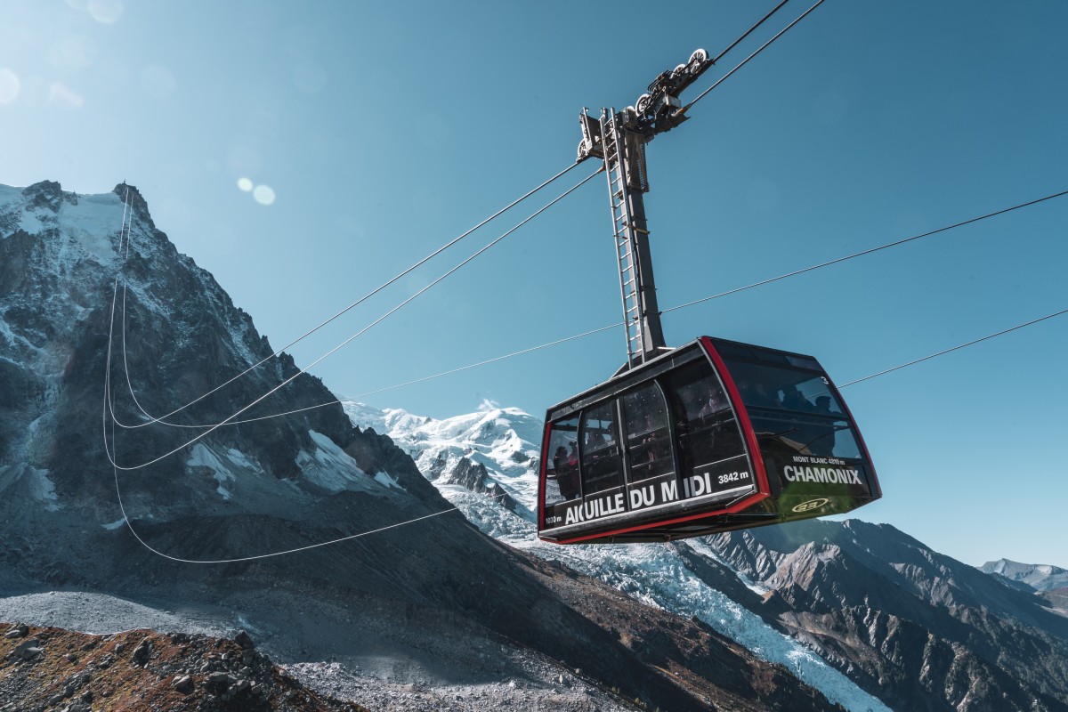 Seilbahn zur Aiguille du Midi in Chamonix